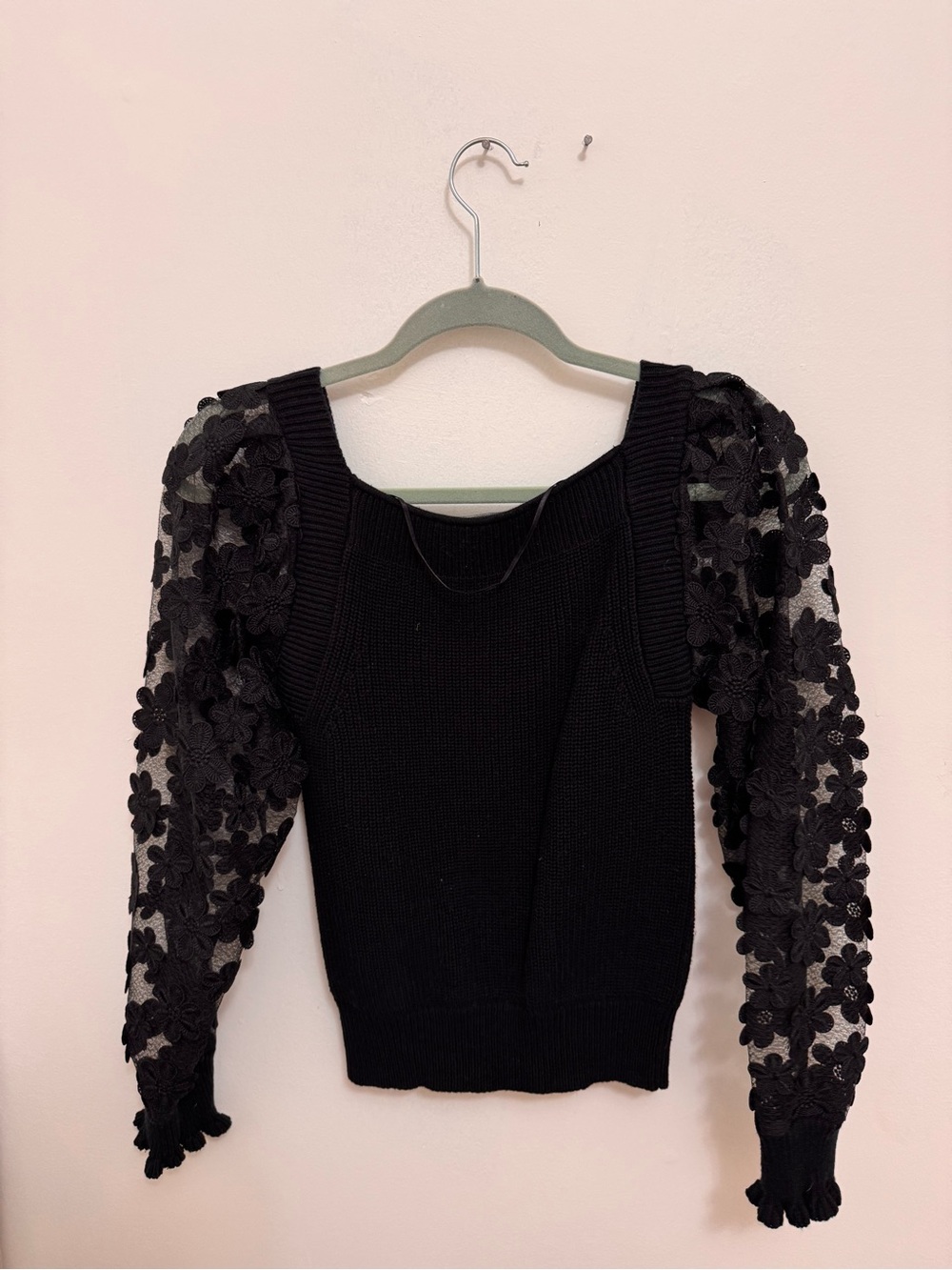 French Connection Black Ribbed Sweater - Picture 2 of 3